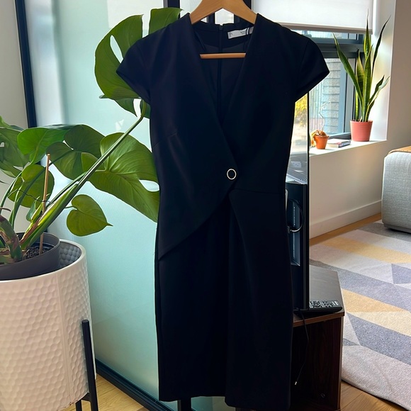 Mango black midi work dress - Picture 1 of 3